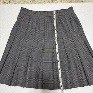 Vintage Le Chateau Classic Black & White Plaid Pleated Skirt